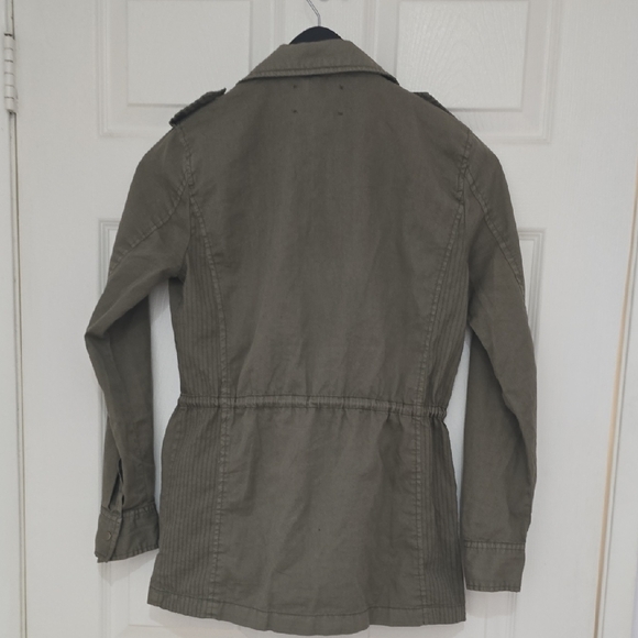 Chic Olive Utility Jacket Size Xs But Adjustable Waist Can Fit S - Picture 9 of 9